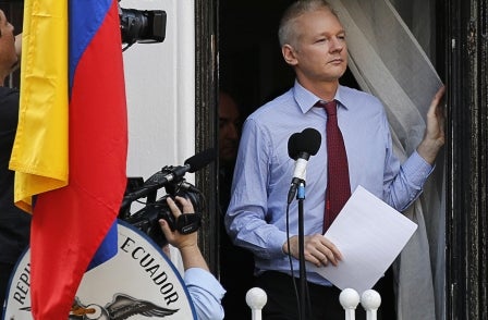Wikileaks founder Julian Assange says UK press failed to follow-up Snowden because Guardian did not share files